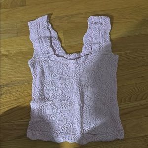 Free People Purple Smocked Tank Top